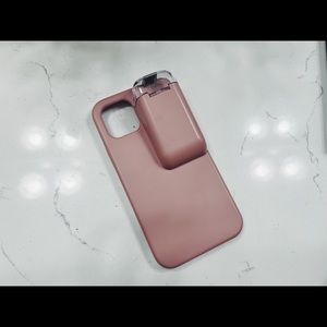 iphone 12 pink case w/ airpod case
